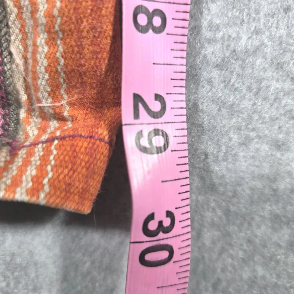 Ranch Dress'n Youth Purple Serape Super Flare Jeans Striped Size 16 Western